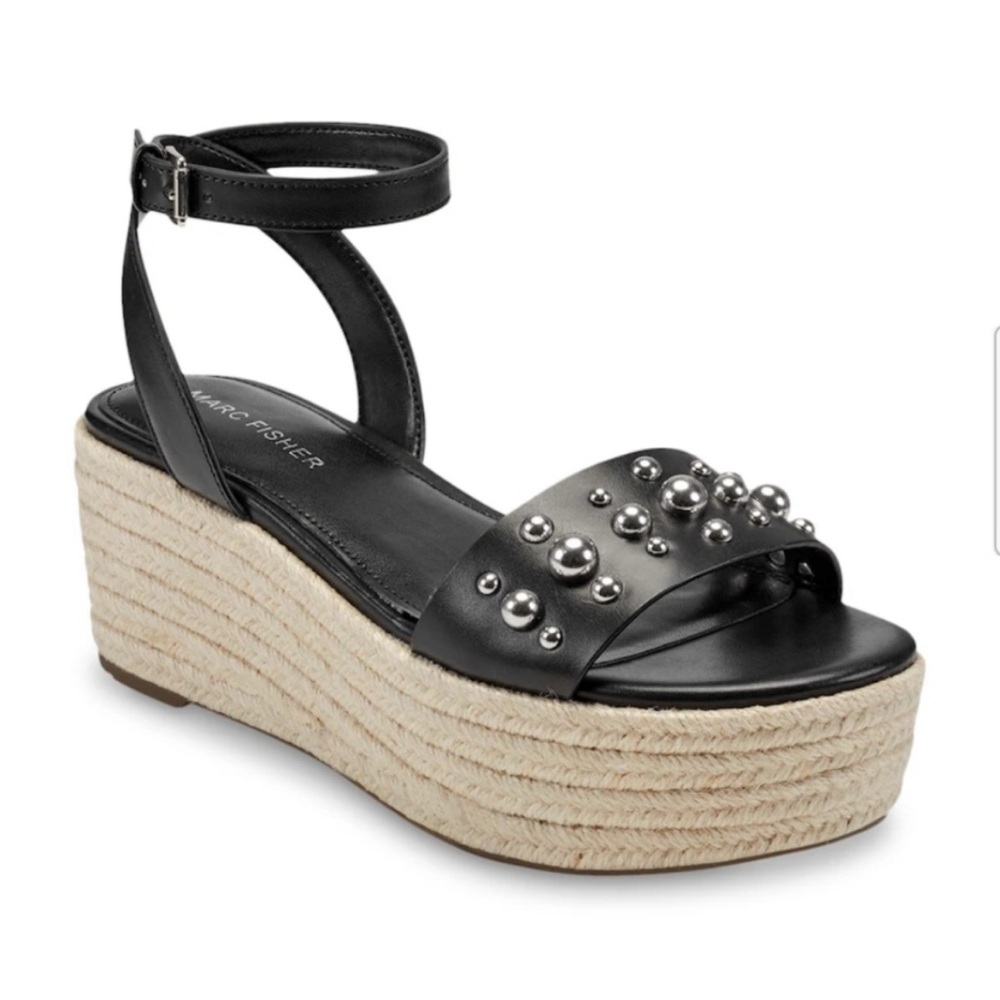 Marc Fisher Joyce Espadrille Platform Sandal in Black